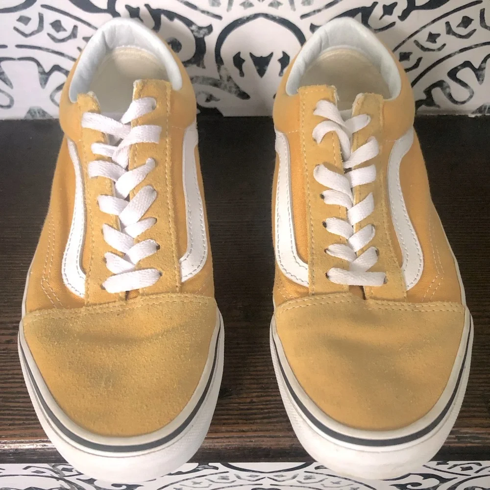 Vans Yellow and White Old Skool Sneakers